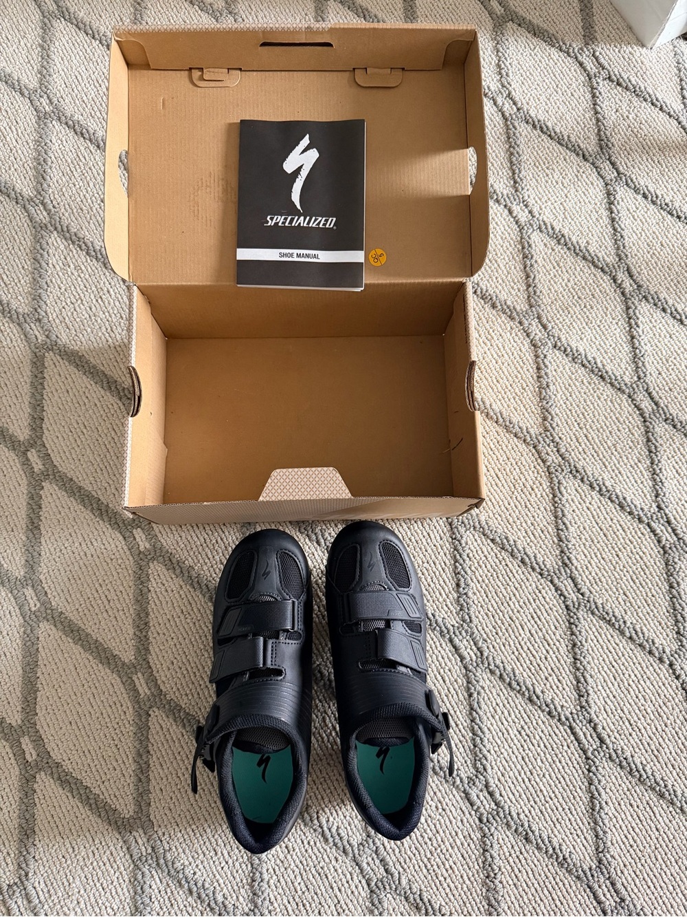 Specialized Black Cycling Shoes with Dual Straps